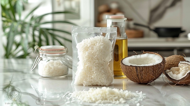 ترکیب نارگیل و روغن زیتون یک اسکراب طبیعی و خانگی را برای پوست درست میکند