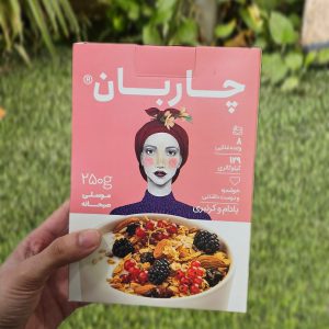 موسلی بادام و کرنبری چاربان 250 گرمی